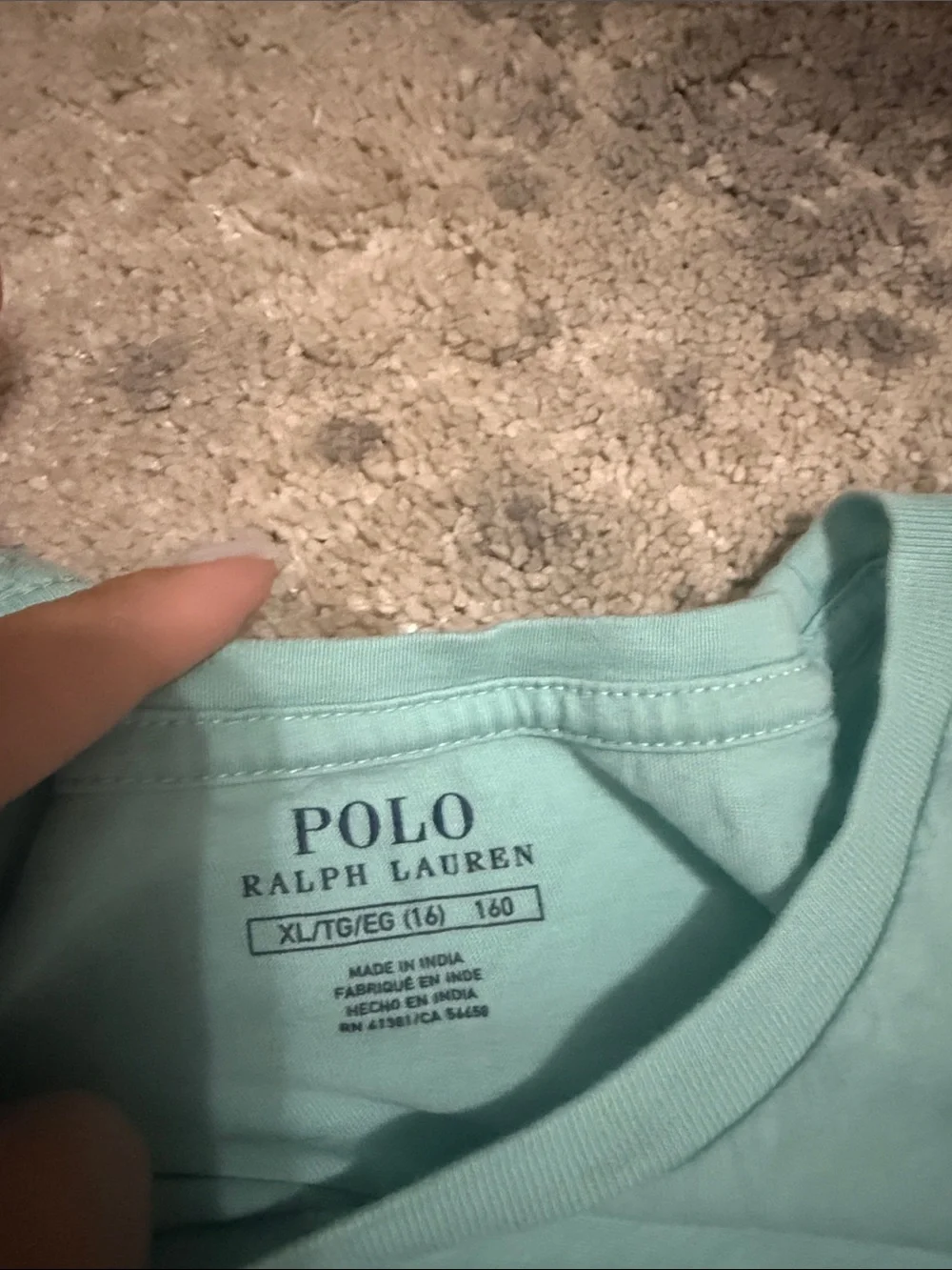 Ralph Lauren Kids Polo Short Sleeve Tee in White & Aqua